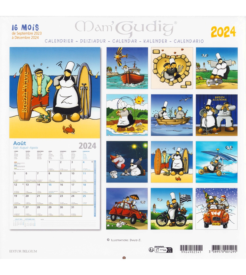 Calendrier mural "Mam'Goudig" - 30 x 30 cm - CALENDRIERS 2024